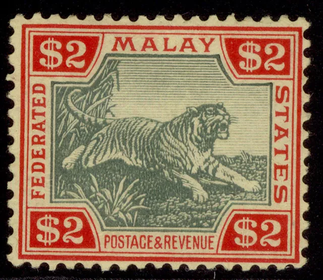 MALAYSIA - Federated Malay GV SG79, $2 green & red/yellow, LH MINT. Cat £70.