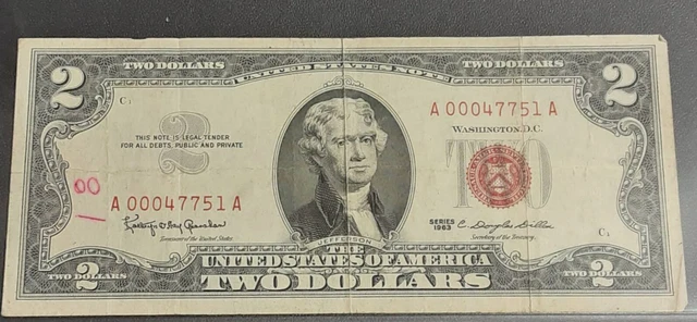 1963 $2 Small Legal Tender Notes 1513