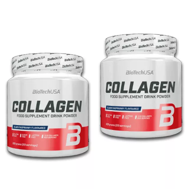 BiotechUSA Collagen 300/600g con COLLAGENE, ACIDO IALURONICO, VITAMINA C+E