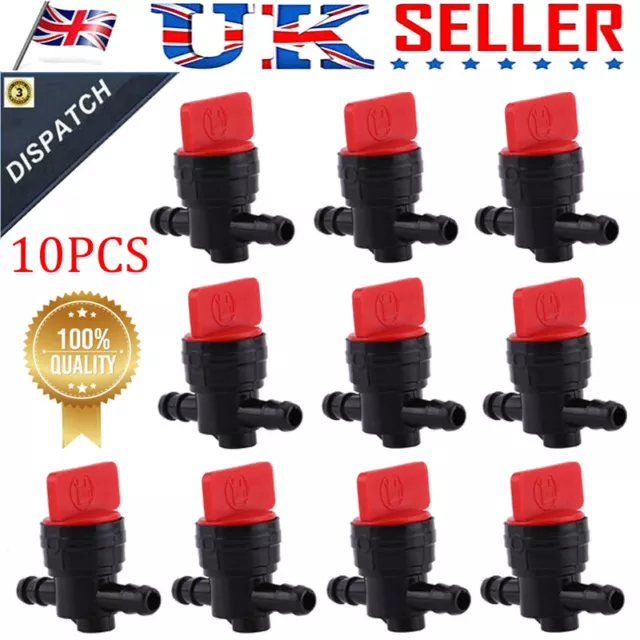 10Pc 6mm Petrol Fuel Tap Inline Filter Petcock Switch For Motorcycle ATV Scooter