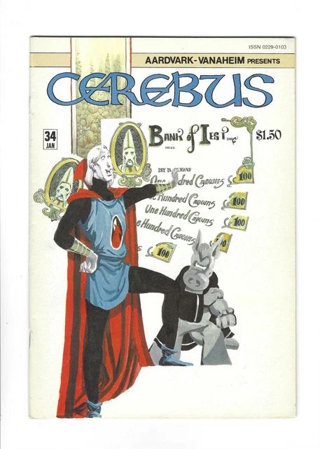 Cerebus the Aardvark  #34   Dave Sim, 8.0 VF,  1982 Aardvark-Vanaheim