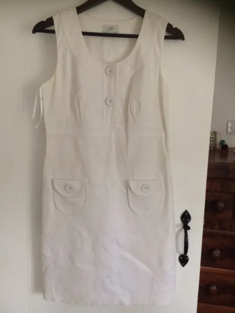 Ann Taylor LOFT White Summer Dress, UK Size 12 (US 8)