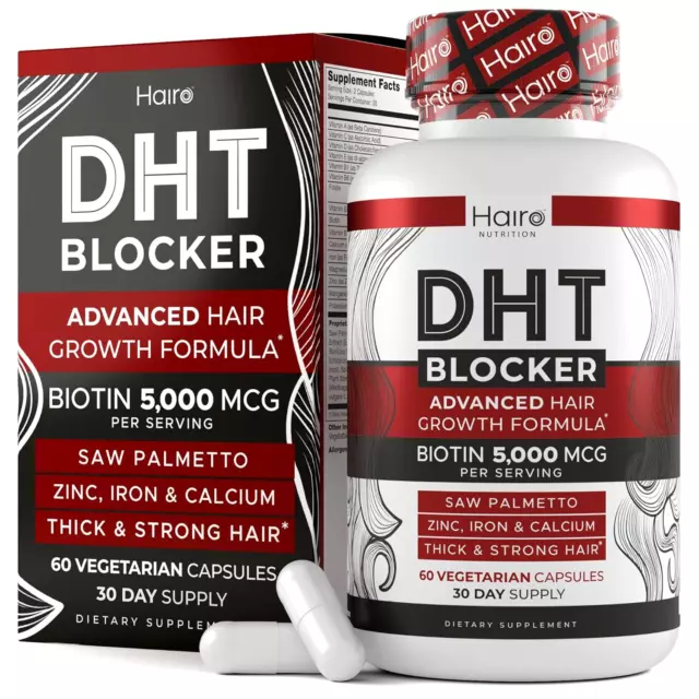 DHT Blocker Hair Growth Supplement - High Potency Biotin & Saw Palmetto for Hair