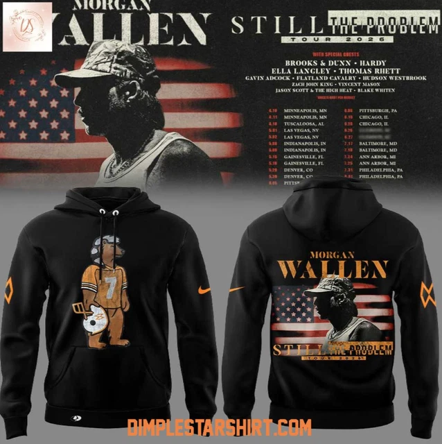 MORGAN WALLEN STILL The Problem Tour 2026 Black 3D Hoodie $66.84 ...