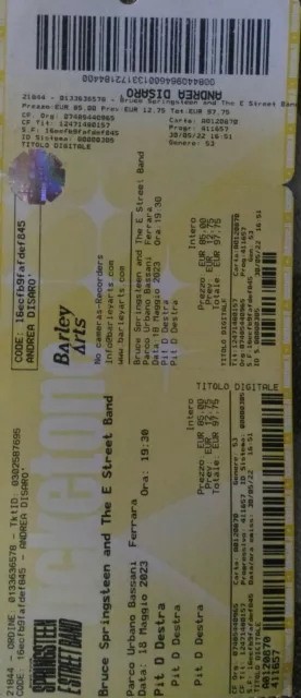 biglietto bruce springsteen