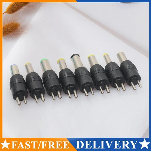 1SET 8PCS UNIVERSAL 2Pin Plug Charger Tip AC/DC Power Adapter for ...