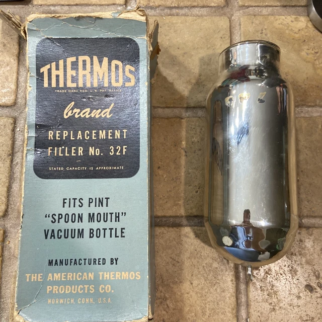 VINTAGE GENIUNE THERMOS Stronglas Replacement Filler 32F Pint Size