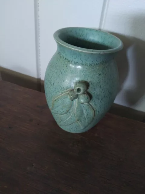 Vintage Australian Pottery Gumnut Vase Signed Seccombe