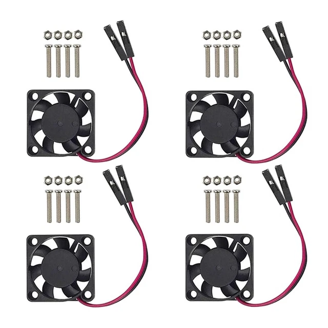 4PCS Brushless CPU Cooling Fan Heatsink Cooler Radiator 3.3V 5V for Raspber D3L3