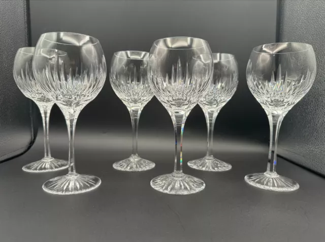 Beautiful Set of 6 STUART Monterrey Claret Wine Crystal Glasses, English Crystal 2