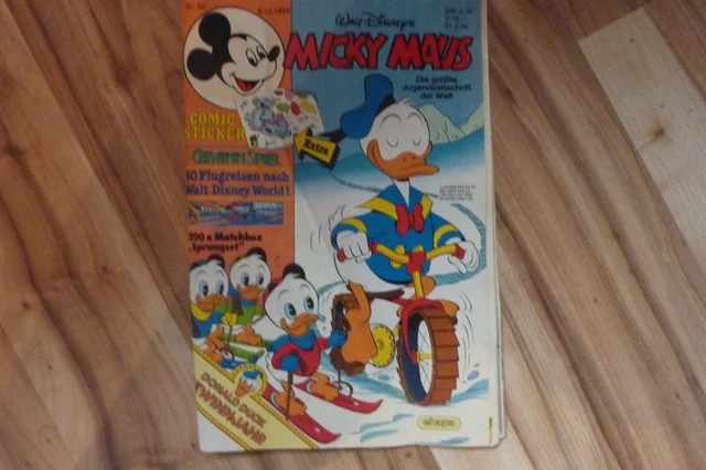 Walt Disneys Micky Maus Heft Nr. 50/8.12.1984 mit Extra Orginal Comic Sticker!
