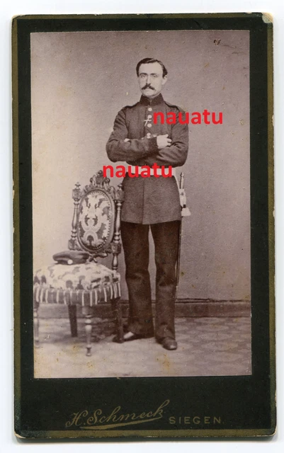 Foto Portrait CDV Infanterie Rgt. Siegen