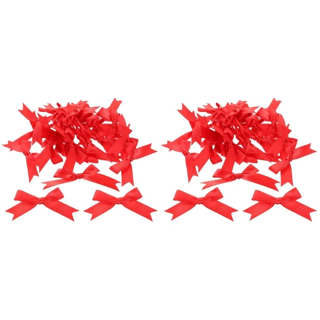60 Pcs Wedding Bows Mini Christmas Bow Decorations Red Bow Accessories