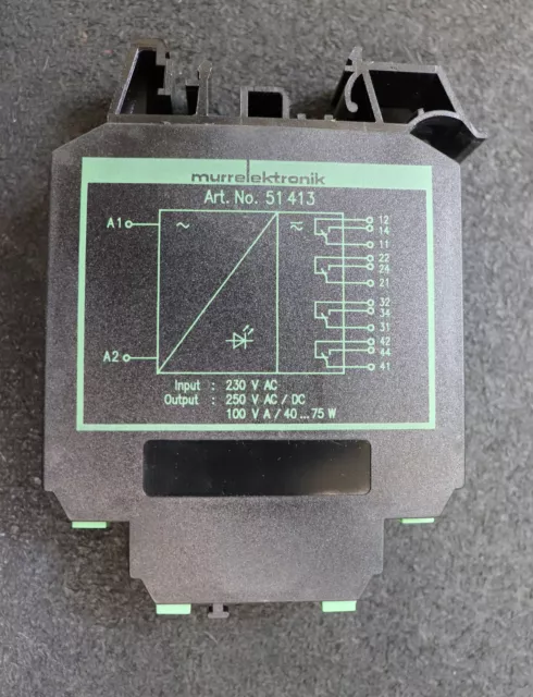 MURR ELEKTRONIK Ausgangsrelais RM 14/230VAC 51413 Input: 230VAC/DC Output:250VAC