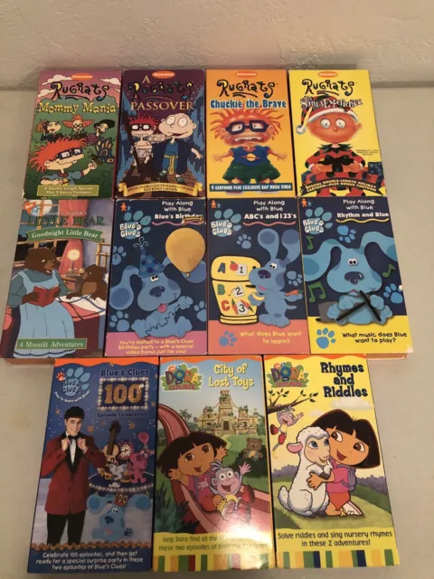 BLUE’S CLUES VHS Lot With RugRats & Dora The Explorer Tapes ...