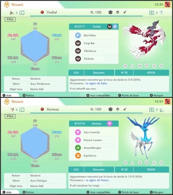 Carte Pokémon Xerneas Shiny - Événement Descartes - Pour Pokémon Épée/Bouclier Sur Nintendo Switch - Neuf, Région Libre