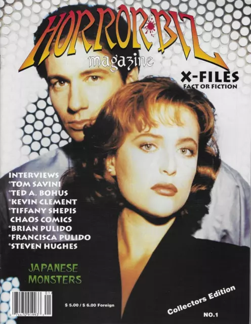Horror Biz Magazine Apr 1997 No 1 X-Files Gillian Anderson David Duchovny