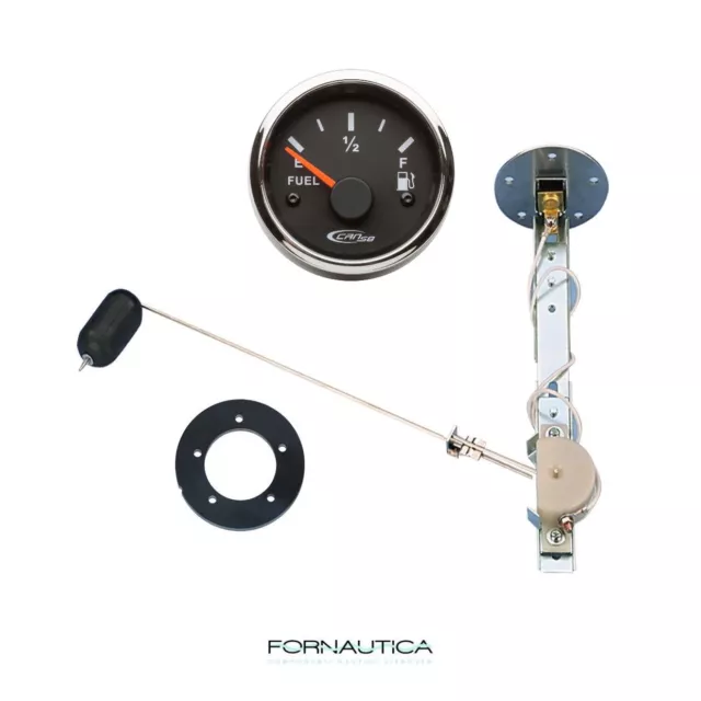 INDICATORE LIVELLO CARBURANTE Con Sensore Galleggiante 12V. - Kit ...