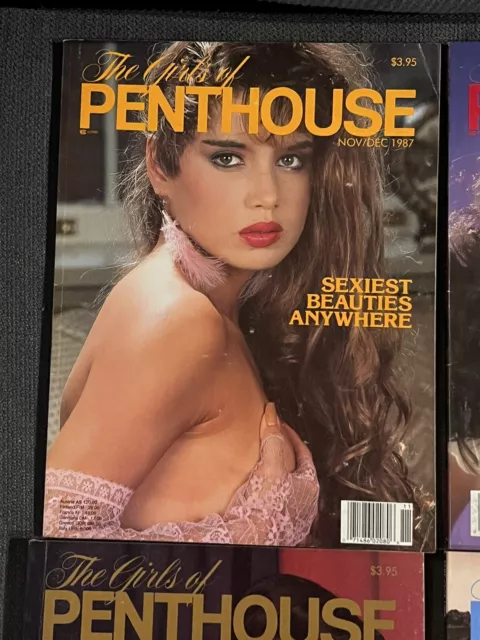 4 Rare,The Girls Of Penthouse Magazines, 1987 & 1988, Vintage Hardcover Issues 3