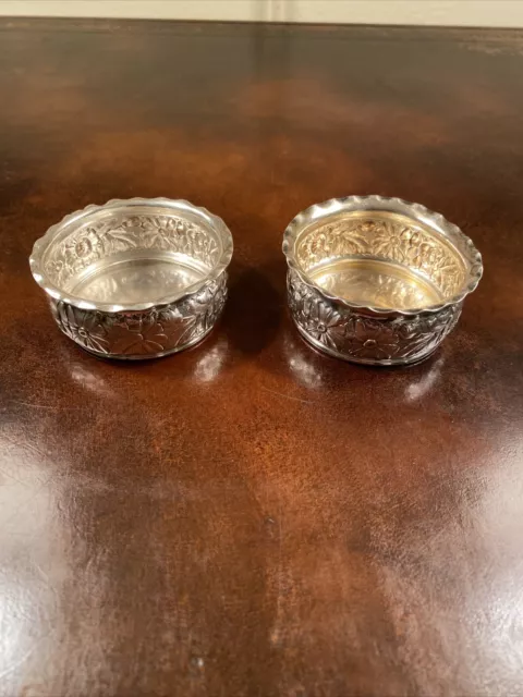 Pair of Gorham Sterling Silver Nut Trays / Master Salts