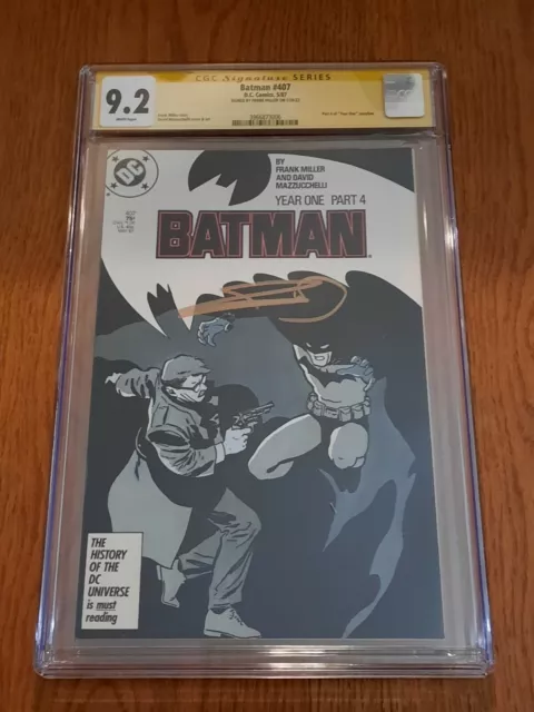 Batman #407 CGC SS 9.2  Signed by Frank Miller (DC, 1987) Year One Part 4