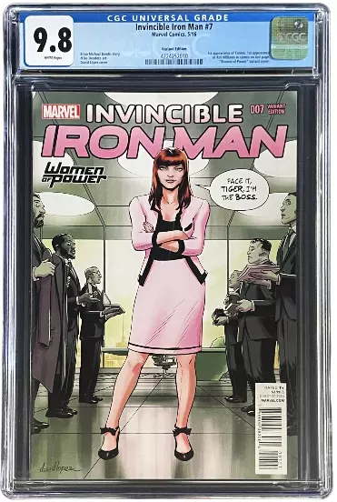 Invincible Iron Man 7 CGC 9.8 WH Women  of Power Variant  1st Riri