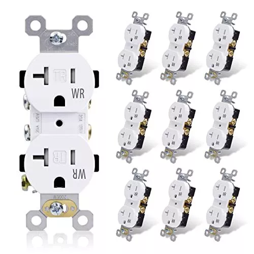 20 Amp 125V Duplex Receptacle Standard Electrical Wall Outlet TR Tamper Resist