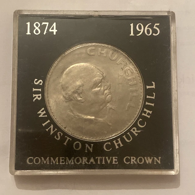 SIR WINSTON CHURCHILL Commemorative Crown Coin 1874-1965 cased £3.50 ...