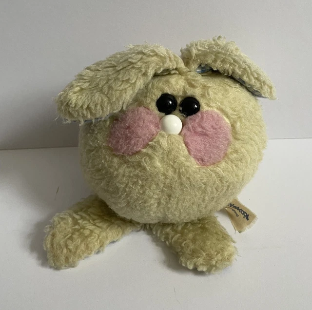 Round Rabbit Plush VINTAGE PLAYSKOOL ROUND Ball Bunny Rabbit Plush Toy 6
