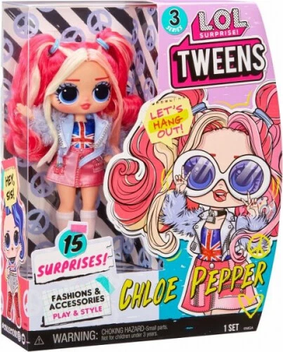 MGA 584056EUC - L.O.L. Surprise Tweens, Serie 3, CHLOE PEPPER, Modepuppe mit 15