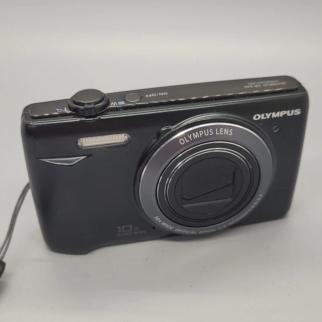 Olympus VR-340 16.0MP Compact Digital Camera Black Tested