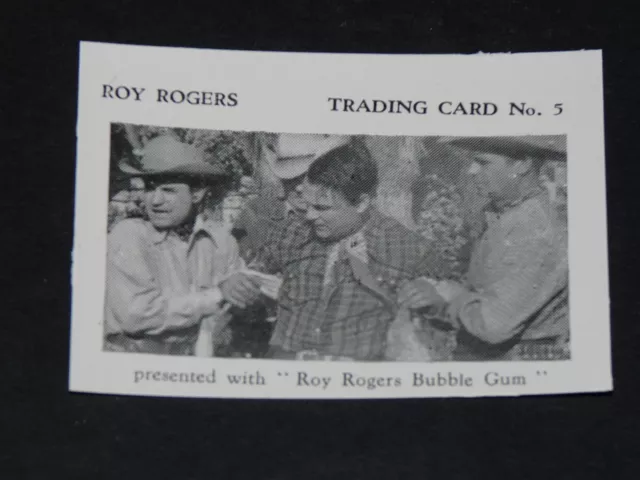 Roy Rogers Bubble Gum Card 1955 #5 Singing Cowboy Western Acteur Chanteur Usa