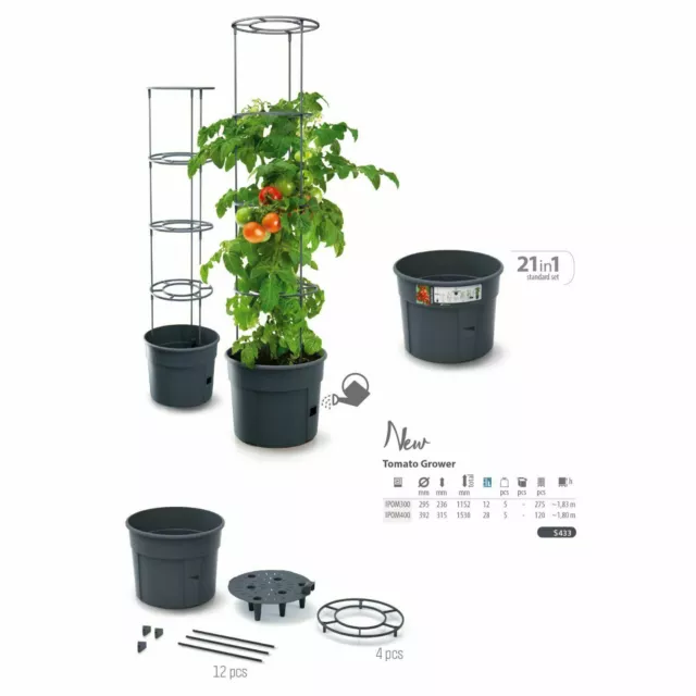 Topf für Tomatenpflanze Pflanzkübel Tomate Garten Terrasse Pflanzen 12L/28L