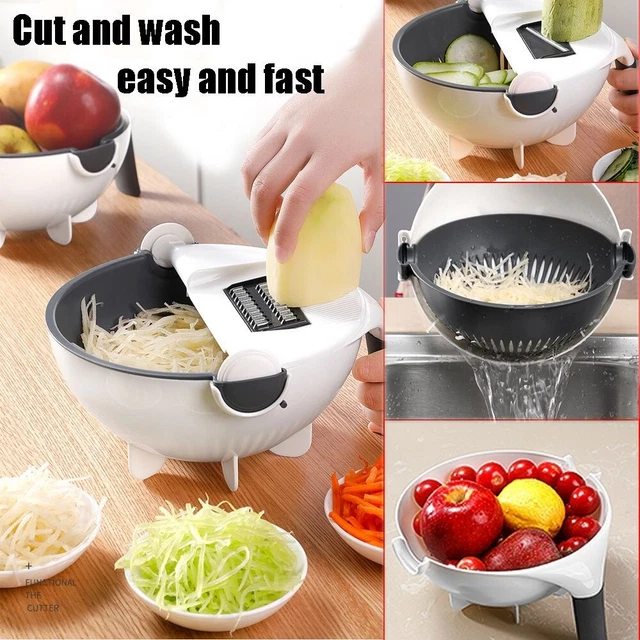 Grater Slicer Vegetable Cutter With Drain Basket Cutter Tools Fruit Shredder
