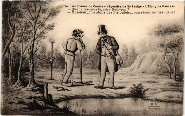 CPA Les Scenes du Centre - Legendes de St-SAULGE - L'Etang de Ranceau (457111)