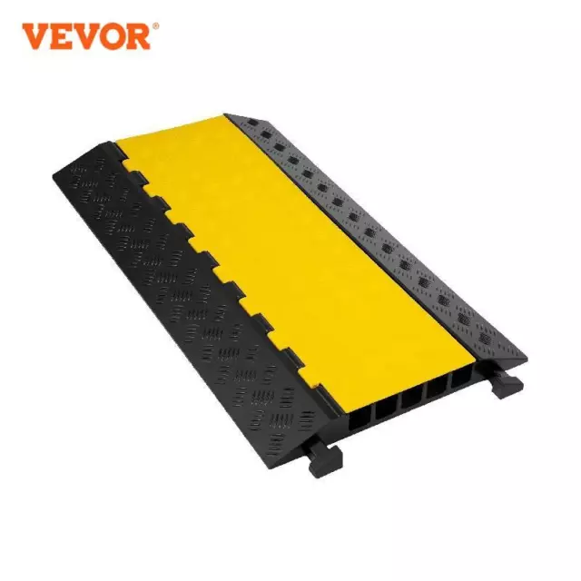 1 Pack 5 Channels Cable Protectors Ramp Heavy Duty Cable Cover Guard Wire Cord