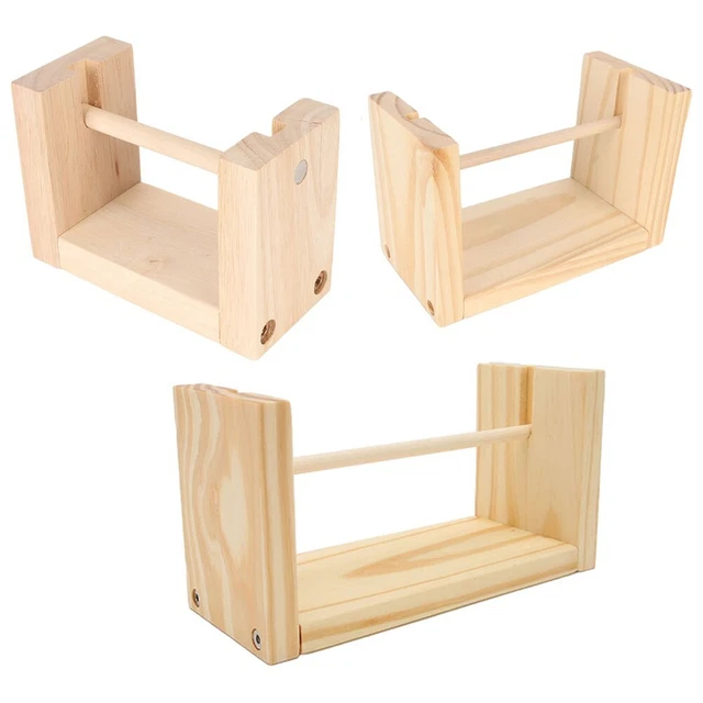 Porte-Pelotes De Fil Magnétique Rotatif En Bois Pour Tricot Et Crochet - 21,5 X 8 Cm