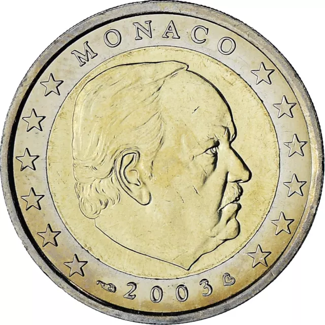 [#1025983] Monaco, Rainier III, 2 Euro, 2003, Paris, UNZ, Bi-Metallic, Gadoury:M