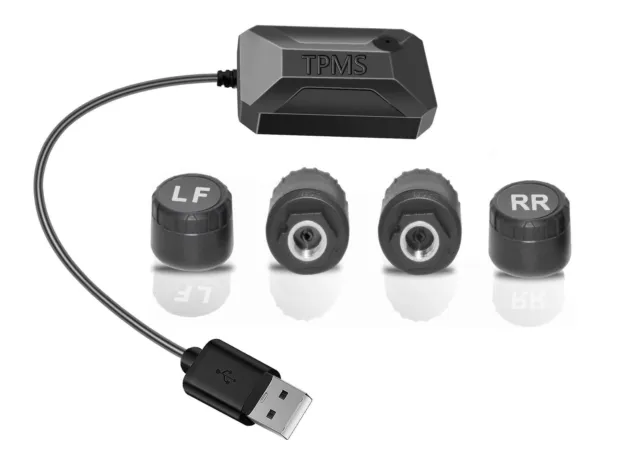 USB Android TPMS Car Tire Pressure Monitoring System+4 External sensor