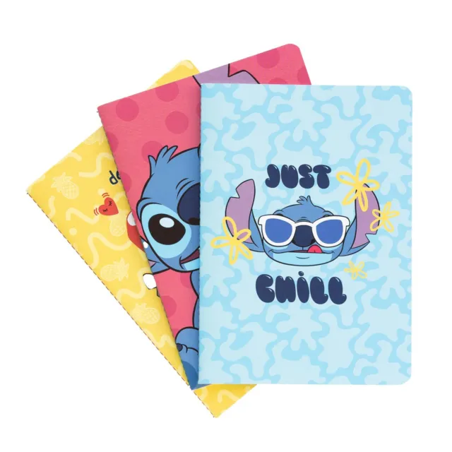 Grupo Erik Disney Stitch Tropical Pack Of 3 A5 Notebooks   A5 Notebook   Noteboo