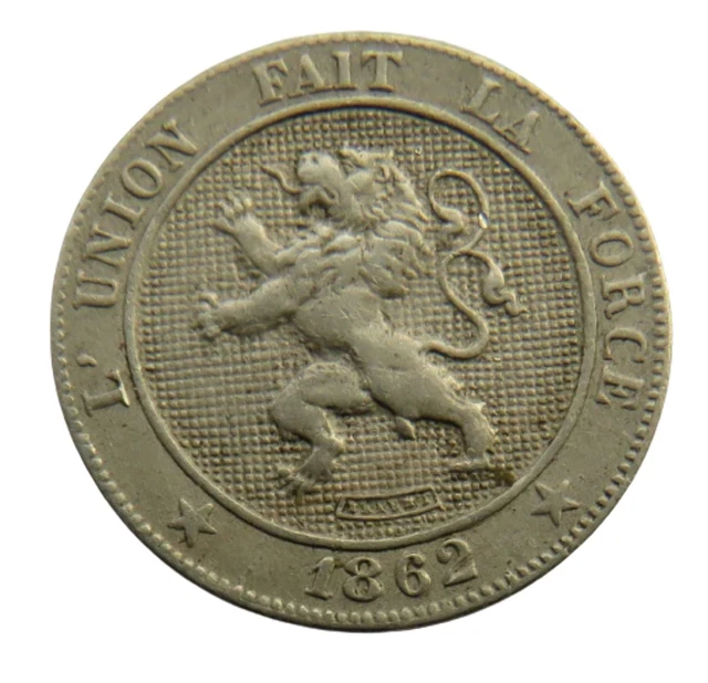 1862 Belgium 5 Centimes Coin