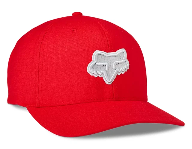 Fox Racing Transposition Flexfit Hat Light Gray/Red