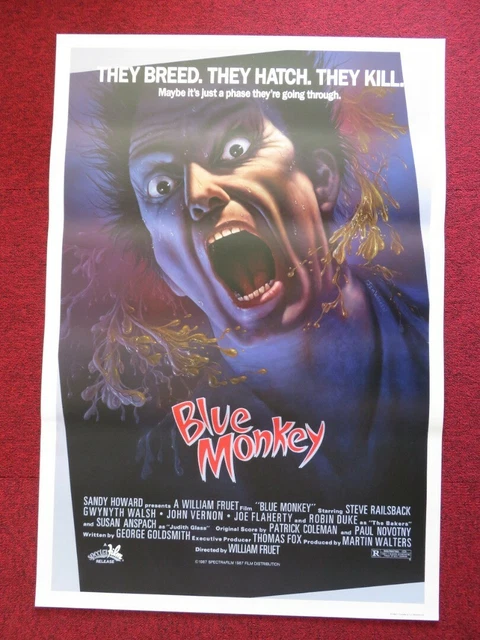 BLUE MONKEY US One Sheet Rolled Poster Ivan E.roth Steve Railsback 1987 ...