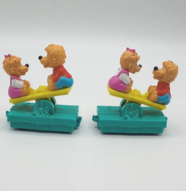 1994 BERENSTAIN BEARS McDonald's Toy Teeter Totter See Saw Brother Sister 2 pcs