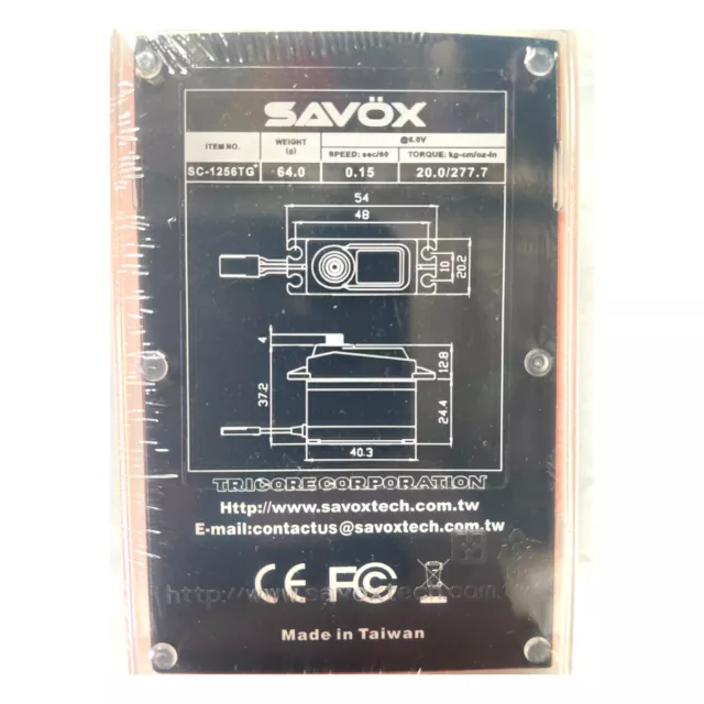 Savox Digital 20Kg Titanium Gear Servo 1/5 Hpi Flux 5B Sc5T Rc Throttle Brake 3