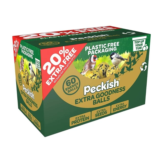PECKISH EXTRA GOODNESS Energy Balls 50 Box plus 20% Extra Free Green 1 ...