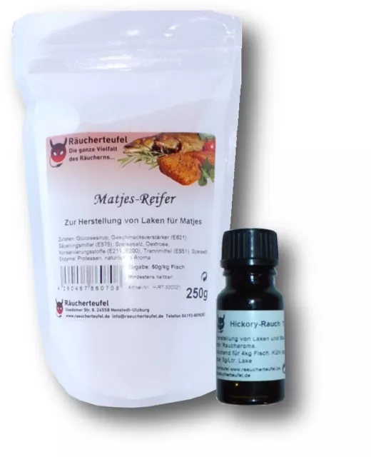 Fischgewürz ➤ Matjesreifer 250g ➤ Aalrauchmatjes ➤ Hickory Rauch 12ml, Hering