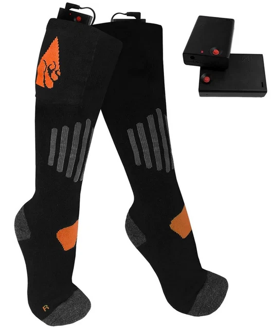 ActionHeat Wool AA Battery Heated Socks Black