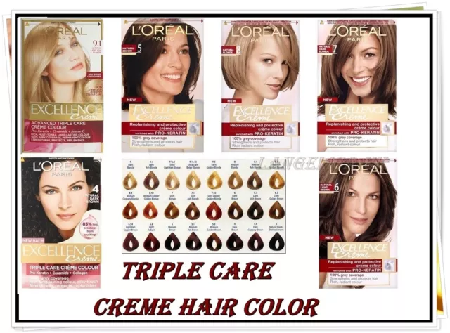 L'Oreal Excellence Creme Hair Colour Different Shades