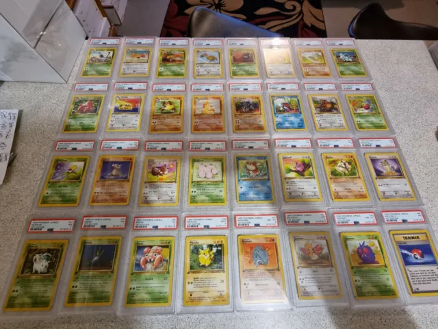 Pokemon Card Complete Common/Uncommon 1st Edition WoTC jungle set PSA